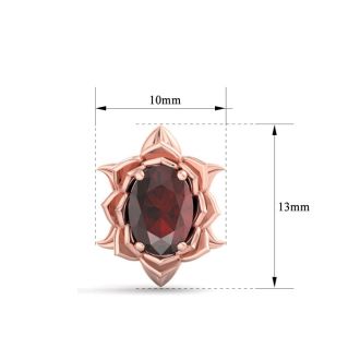 Garnet Earrings: 2 Carat Garnet Earrings