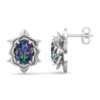 Mystic Topaz Earrings: 2 Carat Mystic Topaz Earrings