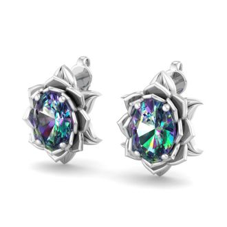 Mystic Topaz Earrings: 2 Carat Mystic Topaz Earrings
