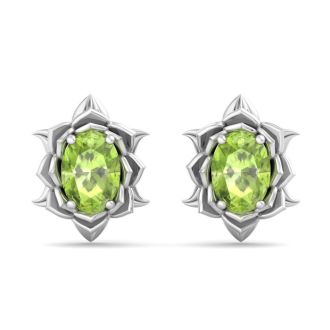 Peridot Earrings: 2 Carat Peridot Earrings