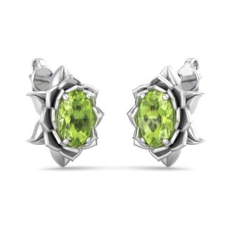 Peridot Earrings: 2 Carat Peridot Earrings
