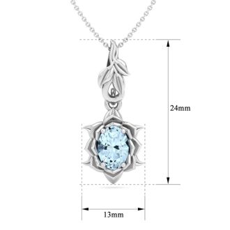 Aquamarine Necklace: 3/4 Carat Aquamarine Necklace