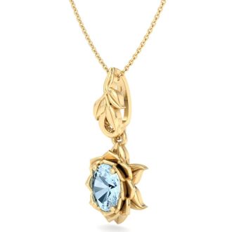 Aquamarine Necklace: 3/4 Carat Aquamarine Necklace