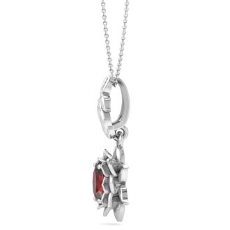 Garnet Necklace: 1 Carat Garnet Necklace