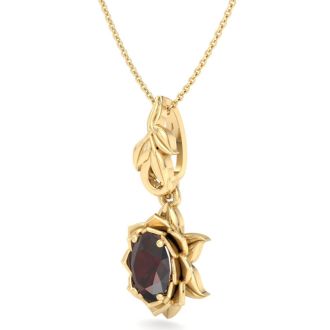 Garnet Necklace: 1 Carat Garnet Necklace