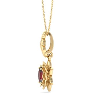 Garnet Necklace: 1 Carat Garnet Necklace