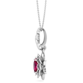 Ruby Necklace: 1 Carat Ruby Necklace