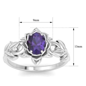 Amethyst Ring: 3/4 Carat Amethyst Ring