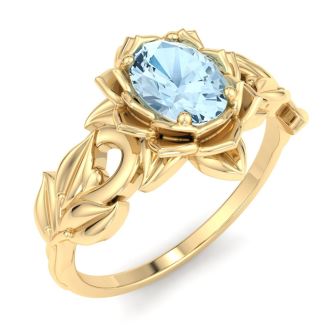 Aquamarine Ring: 3/4 Carat Aquamarine Ring