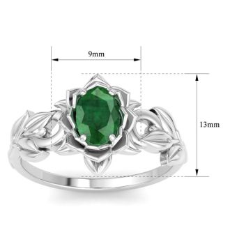 Emerald Ring: 3/4 Carat Emerald Ring