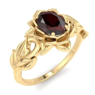 Garnet Ring: 1 Carat Garnet Ring