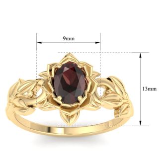 Garnet Ring: 1 Carat Garnet Ring