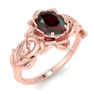 Garnet Ring: 1 Carat Garnet Ring