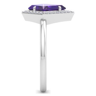 Amethyst Ring: 1 3/4 Carat Amethyst and Diamond Ring