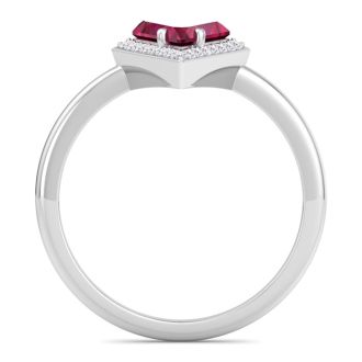 Ruby Ring: 1 3/4 Carat Ruby and Diamond Ring