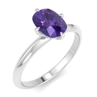 Amethyst Ring: 1 Carat Amethyst Ring