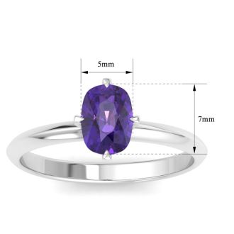 Amethyst Ring: 1 Carat Amethyst Ring