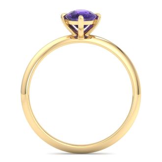 Amethyst Ring: 1 Carat Amethyst Ring