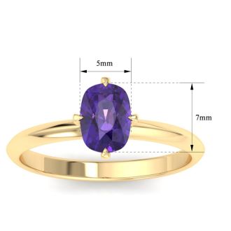 Amethyst Ring: 1 Carat Amethyst Ring