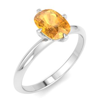 Citrine Ring: 1 Carat Citrine Ring