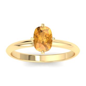 Citrine Ring: 1 Carat Citrine Ring