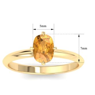 Citrine Ring: 1 Carat Citrine Ring