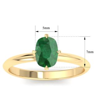 Emerald Ring: 1 Carat Emerald Ring