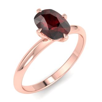 Garnet Ring: 1 Carat Garnet Ring