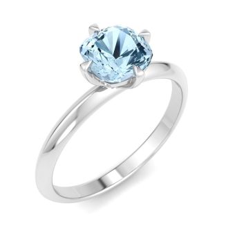 Aquamarine Ring: 1 Carat Aquamarine Ring
