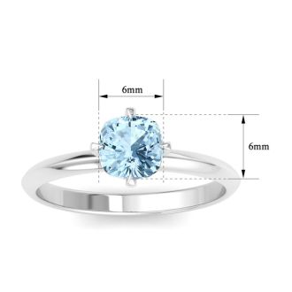 Aquamarine Ring: 1 Carat Aquamarine Ring