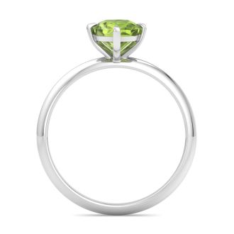 Peridot Ring: 1 Carat Peridot Ring
