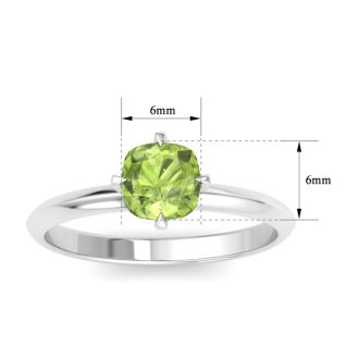 Peridot Ring: 1 Carat Peridot Ring