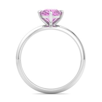 Pink Topaz Ring: 1 Carat Pink Topaz Ring