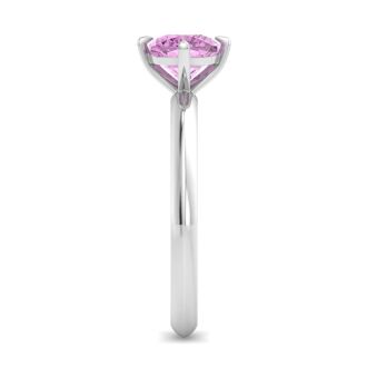 Pink Topaz Ring: 1 Carat Pink Topaz Ring