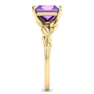 Amethyst Ring: 1 1/2 Carat Amethyst Ring