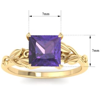 Amethyst Ring: 1 1/2 Carat Amethyst Ring