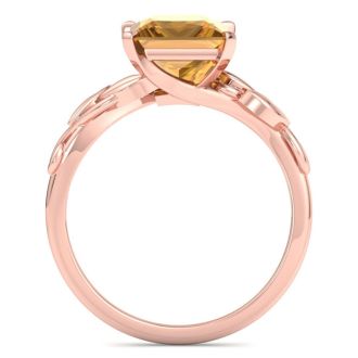 Citrine Ring: 1 1/2 Carat Citrine Ring