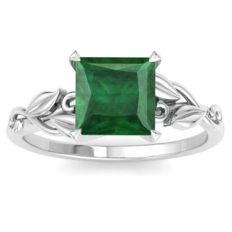 Emerald Ring: 1 1/2 Carat Emerald Ring