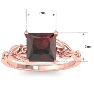 Garnet Ring: 1 1/2 Carat Garnet Ring