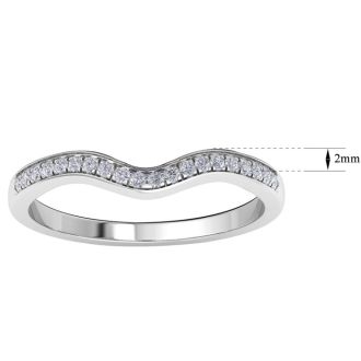 1/5 Carat Moissanite Band 14K White Gold