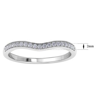 1/5 Carat Moissanite Band 14K White Gold