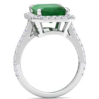 Emerald Ring: 5.42 Carat Emerald and Diamond Ring