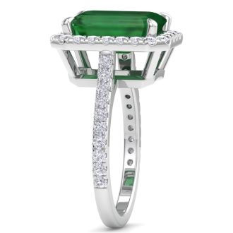 Emerald Ring: 5.42 Carat Emerald and Diamond Ring
