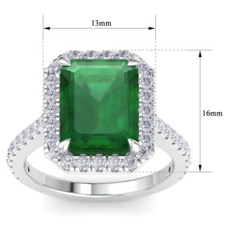Emerald Ring: 5.42 Carat Emerald and Diamond Ring