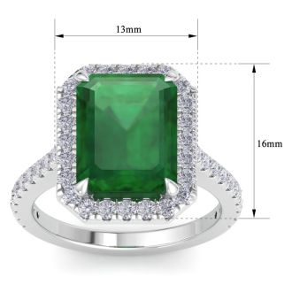 Emerald Ring: 6.35 Carat Emerald and Diamond Ring
