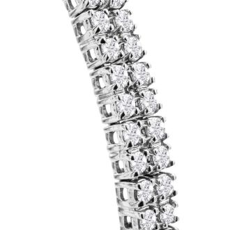 6 Carat Double Line Diamond Tennis Bracelet In 14K White Gold
