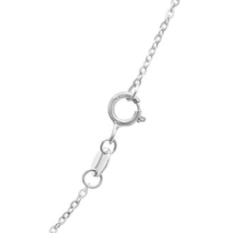 1/2 Carat Graduated Diamond Smile Necklace In Sterling Silver With 22 Inch Adjustable Chain
