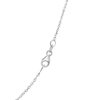 2 Carat Diamond Smile Necklace In 14K White Gold With 22 Inch Adjustable Chain