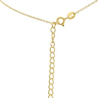 Letter C 1/5ct Diamond Initial Necklace In Yellow Gold Over Sterling Silver, 16 Inches