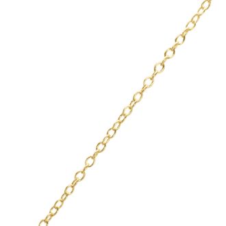 Letter P 1/5ct Diamond Initial Necklace In Yellow Gold Over Sterling Silver, 16 Inches